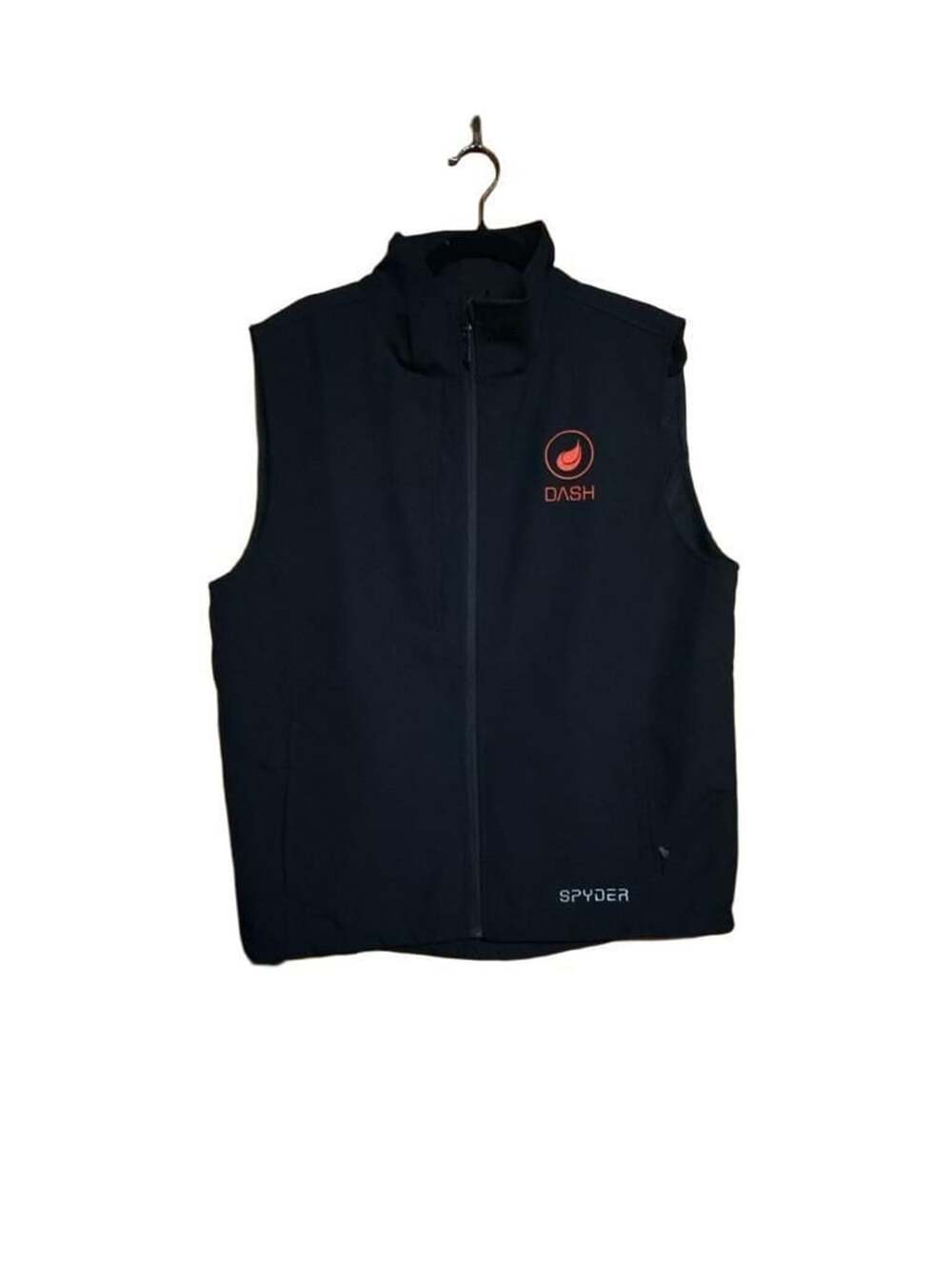 Spyder Dash Softshell Vest Size L Black Full Zip Outerwear